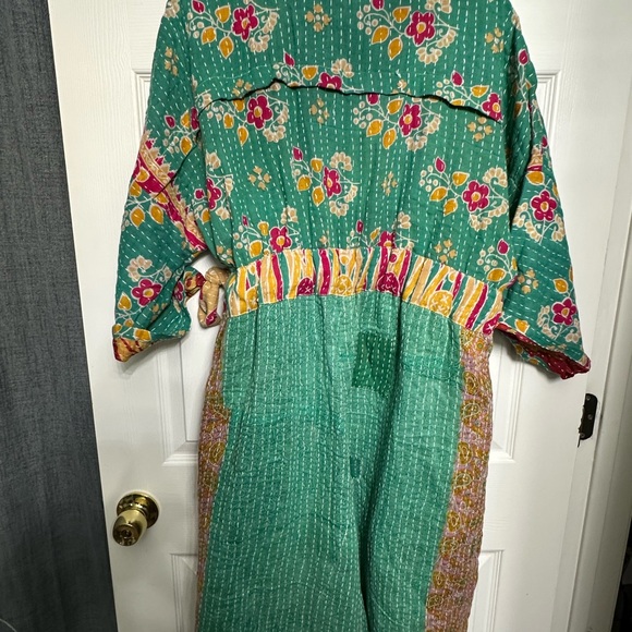 Colorful Floral Patchwork kantha Upcycled Jacket - Picture 8 of 14
